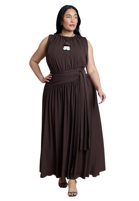 Tie Detail Drop Waist Maxi Dress