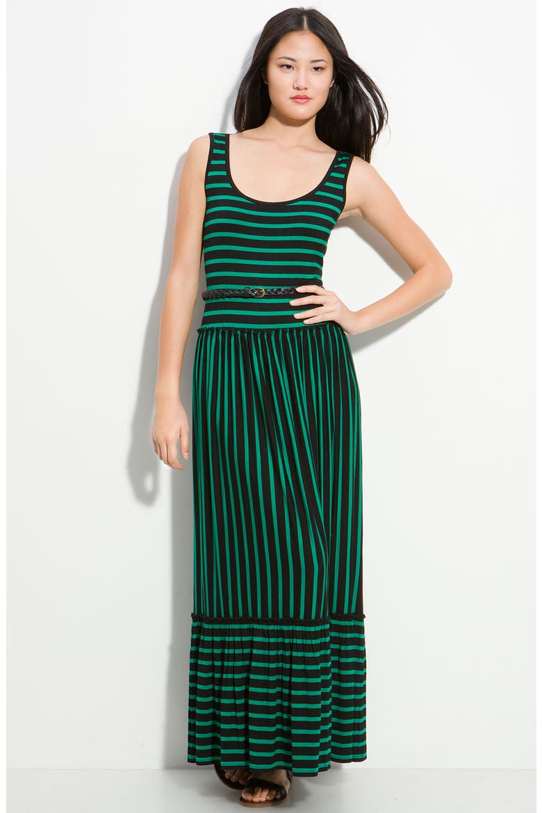 Stripe Maxi Dress, Main, color, BLACK/ GREEN