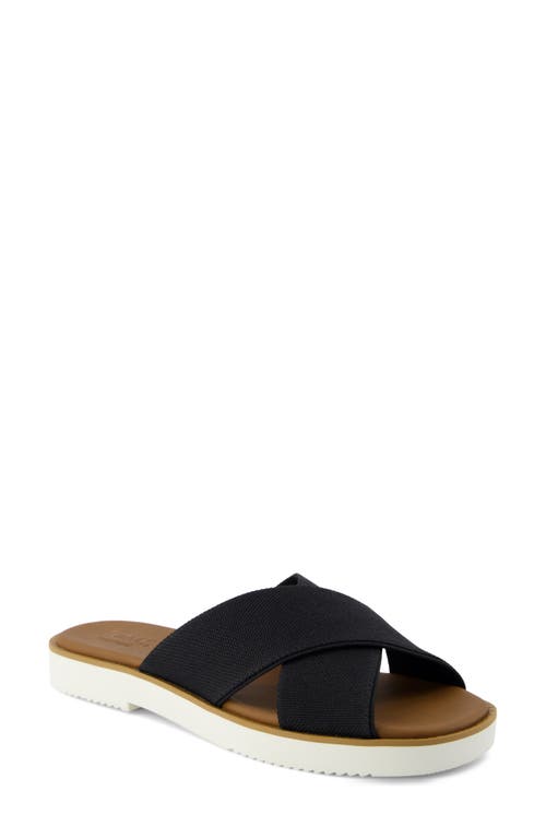 Toms Mae Crisscross Slide Sandal In Black