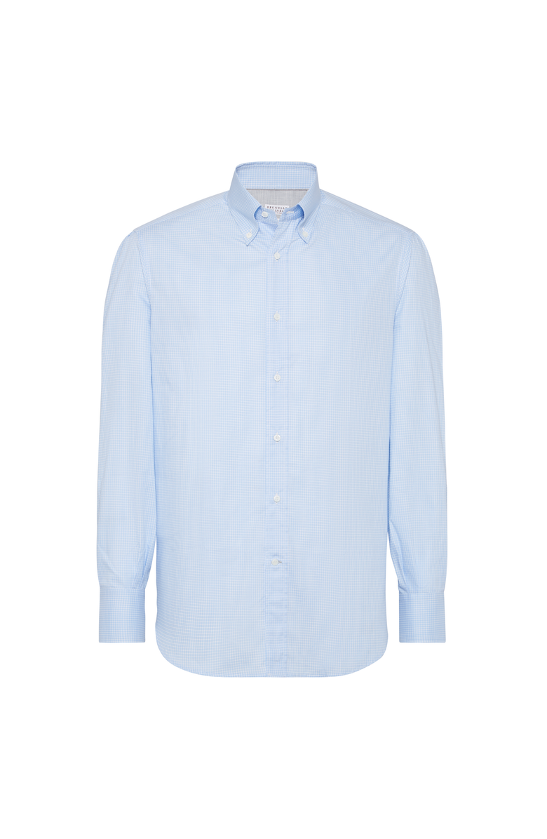 Brunello Cucinelli Button-down collar shirt, Main, color, Azure