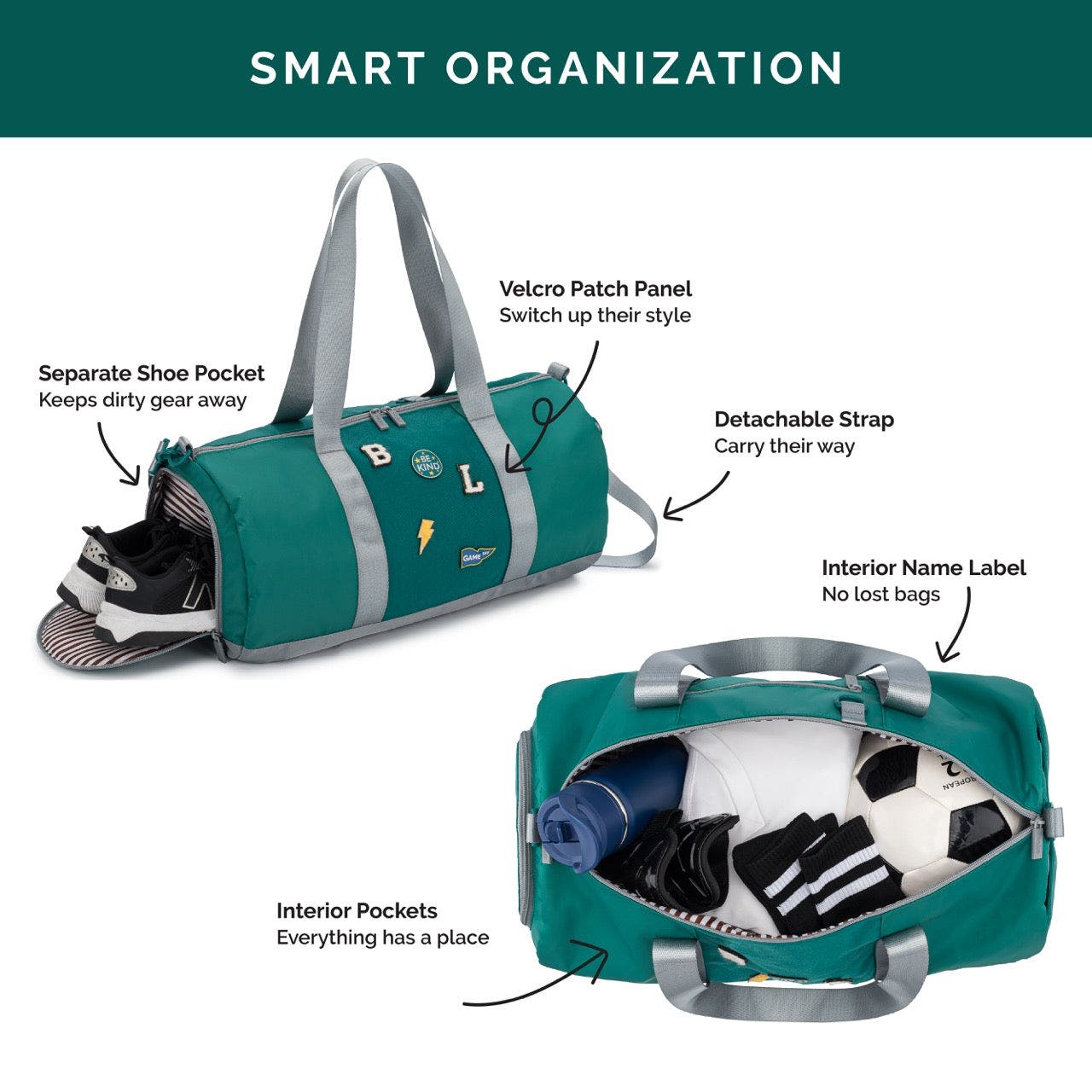 Parker Kids Co. Duffel Bag, Alternate, color, Peacock