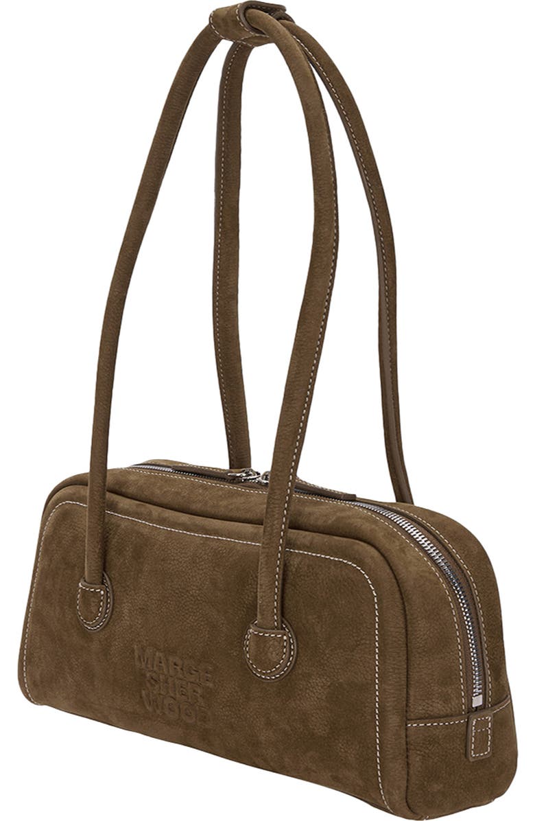 MARGESHERWOOD Soft Boston Leather Shoulder Bag, Alternate, color, Chestnut Nubuck