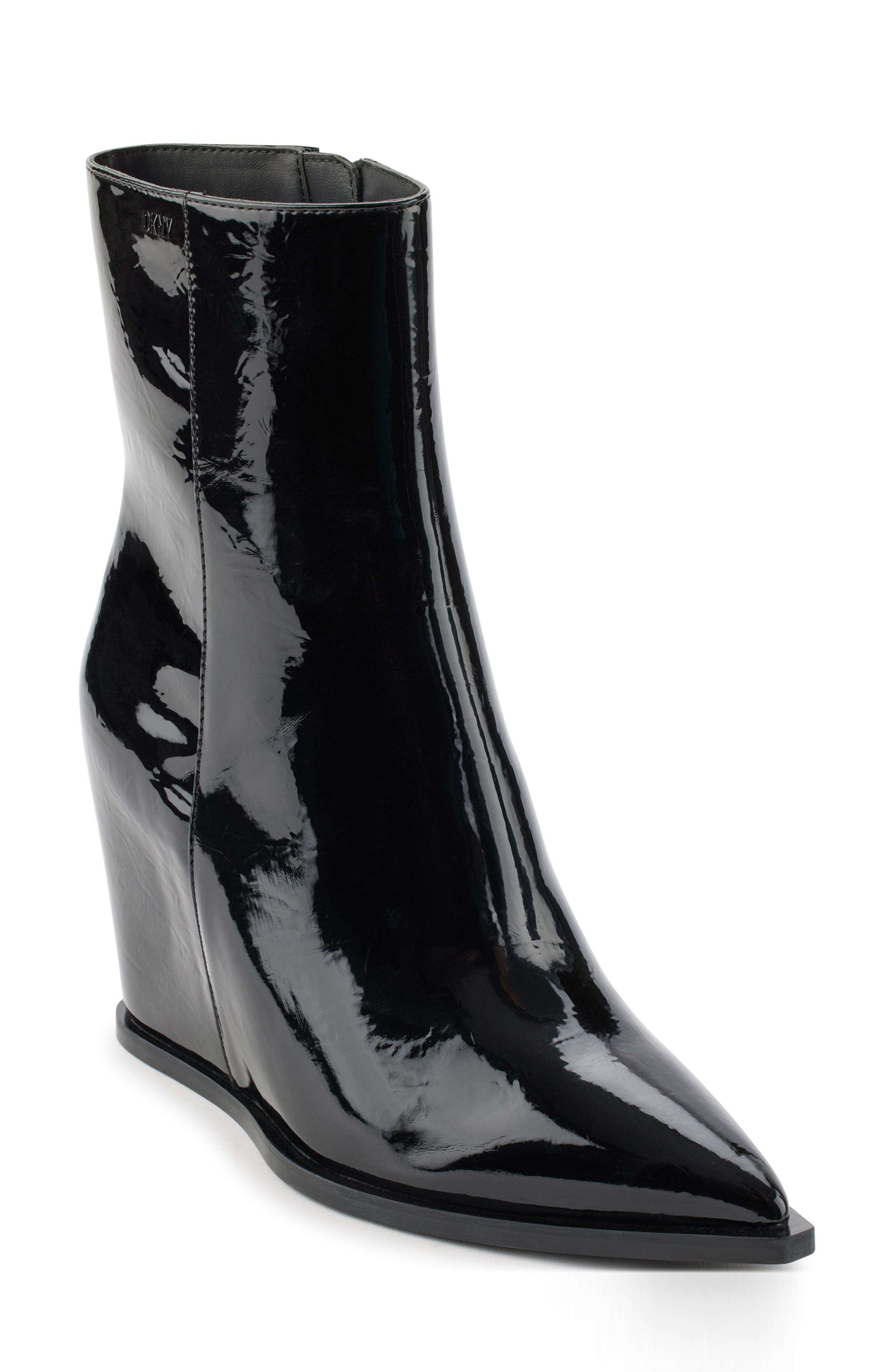 DKNY Iris Pointed Toe Wedge Bootie