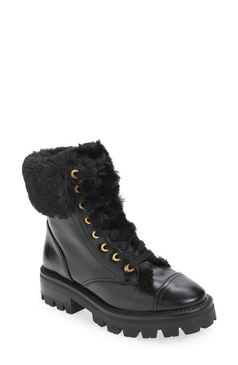 merritt faux fur trim winter boot