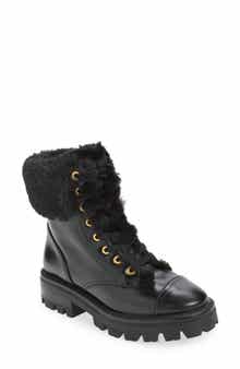 merritt faux fur trim winter boot