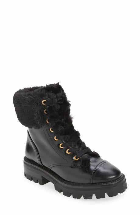 merritt faux fur trim winter boot