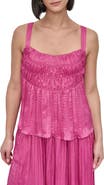 DKNY Crushed Pleats Sleeveless Top