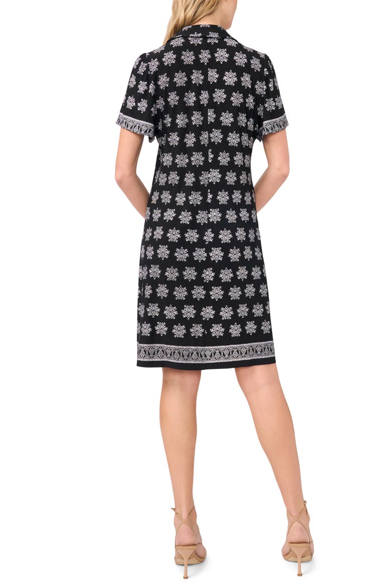 Print Polo Dress, Alternate, color, RICH BLACK