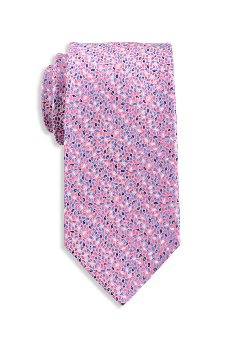 Synrgy by DXL Big & Tall Summer Leaves Tie, Main, color, Pink