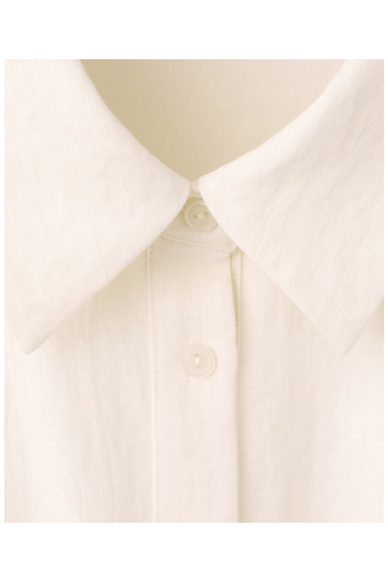 Tie Waist Midi Shirtdress, Alternate, color, ECRU