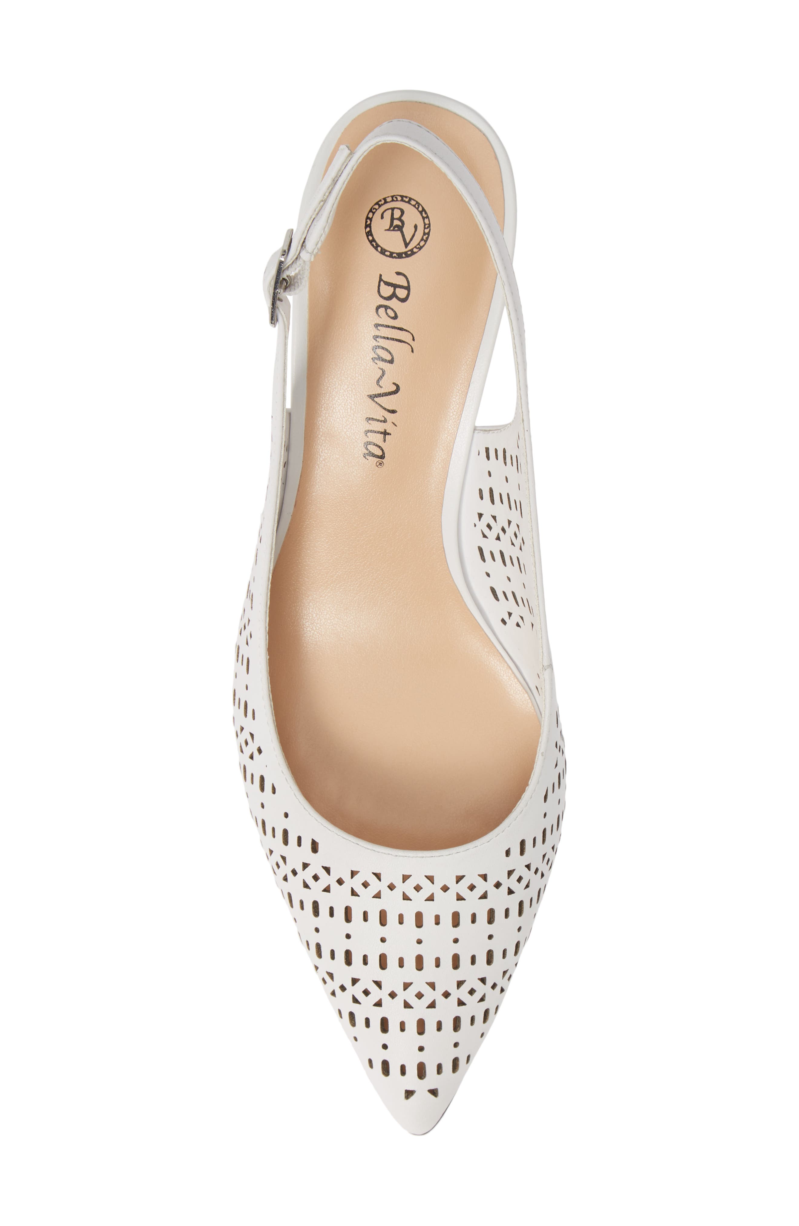 Sybil Pump, Alternate, color, WHITE LEATHER