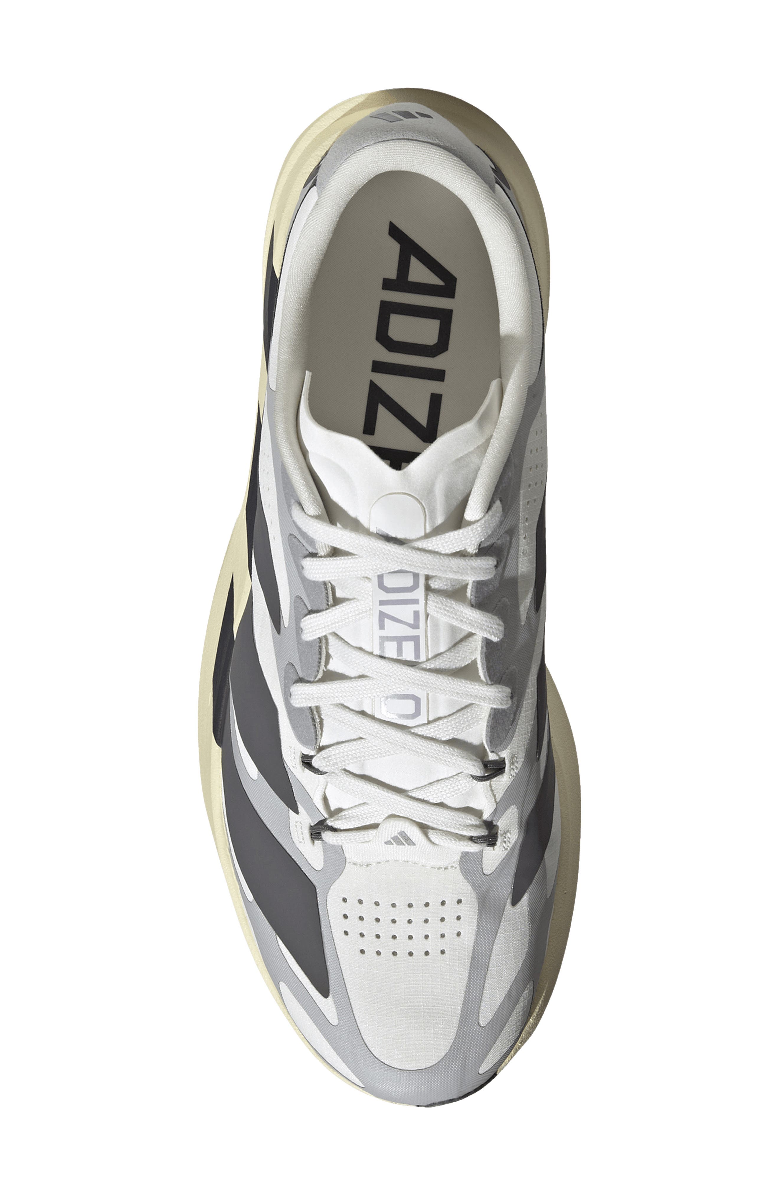 adidas Adizero Evo SL EXO Running Shoe, Alternate, color, White/ Utility Black/ Grey