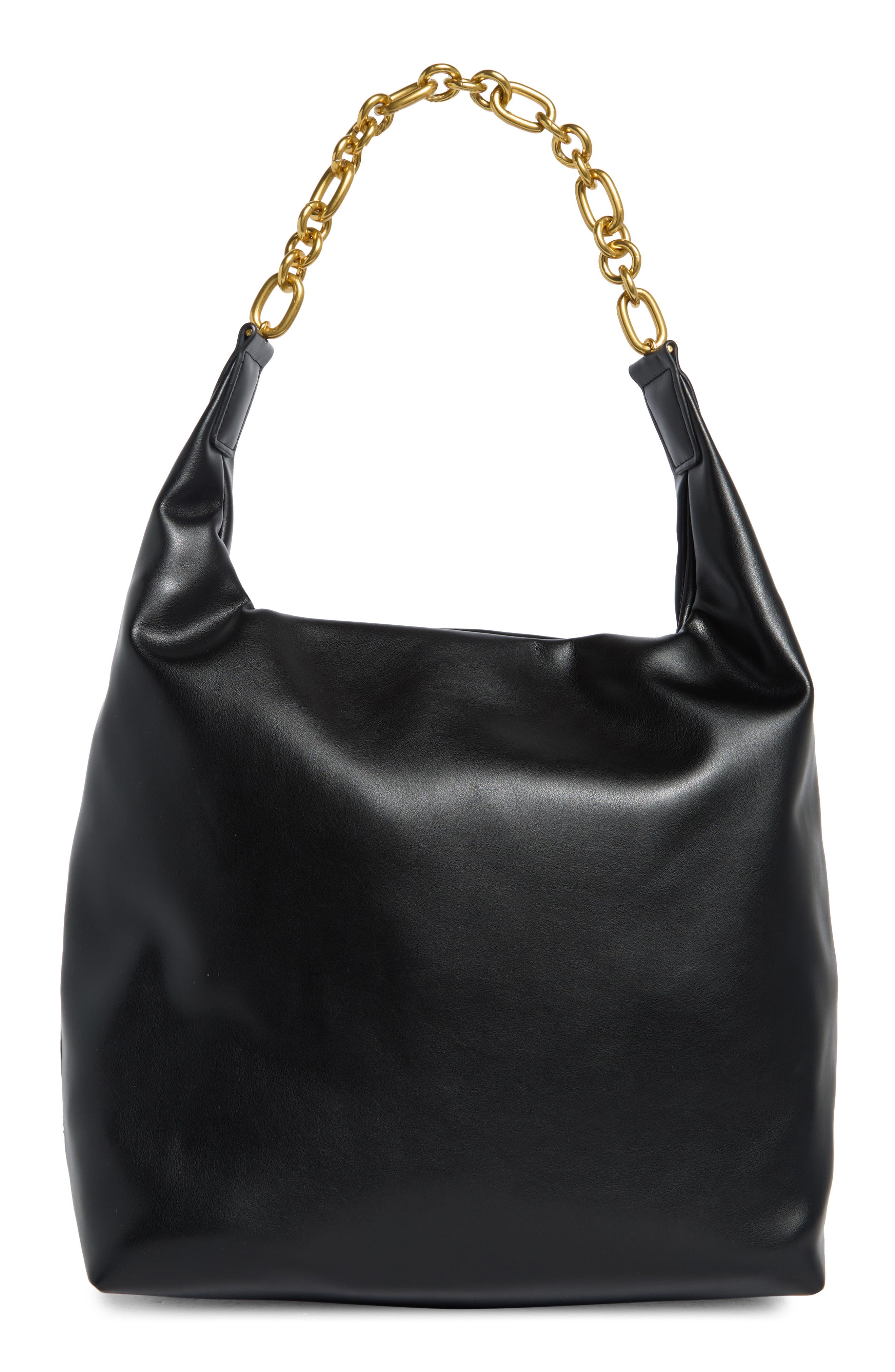 Chain Faux Leather Hobo
