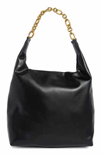 Chain Faux Leather Hobo