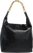 BCBG Chain Faux Leather Hobo
