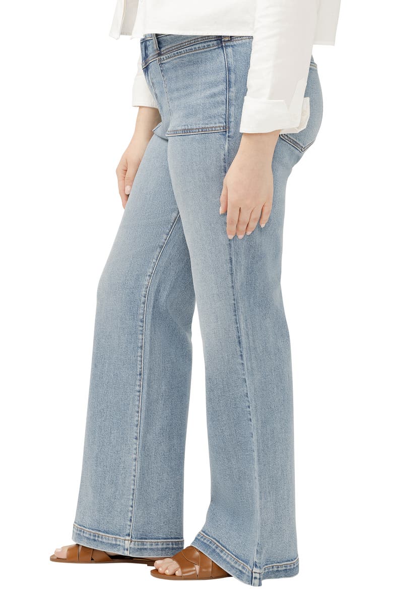 Silver Jeans Co. Avery Curvy Patch Pocket Wide Leg Trouser Jeans, Alternate, color, 