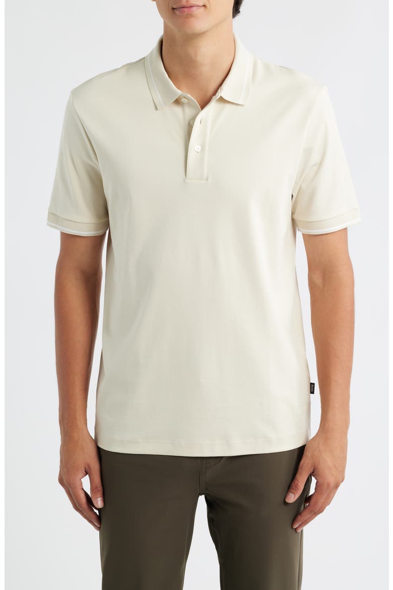 Parlay Tipped Cotton Polo, Main, color, OPEN WHITE