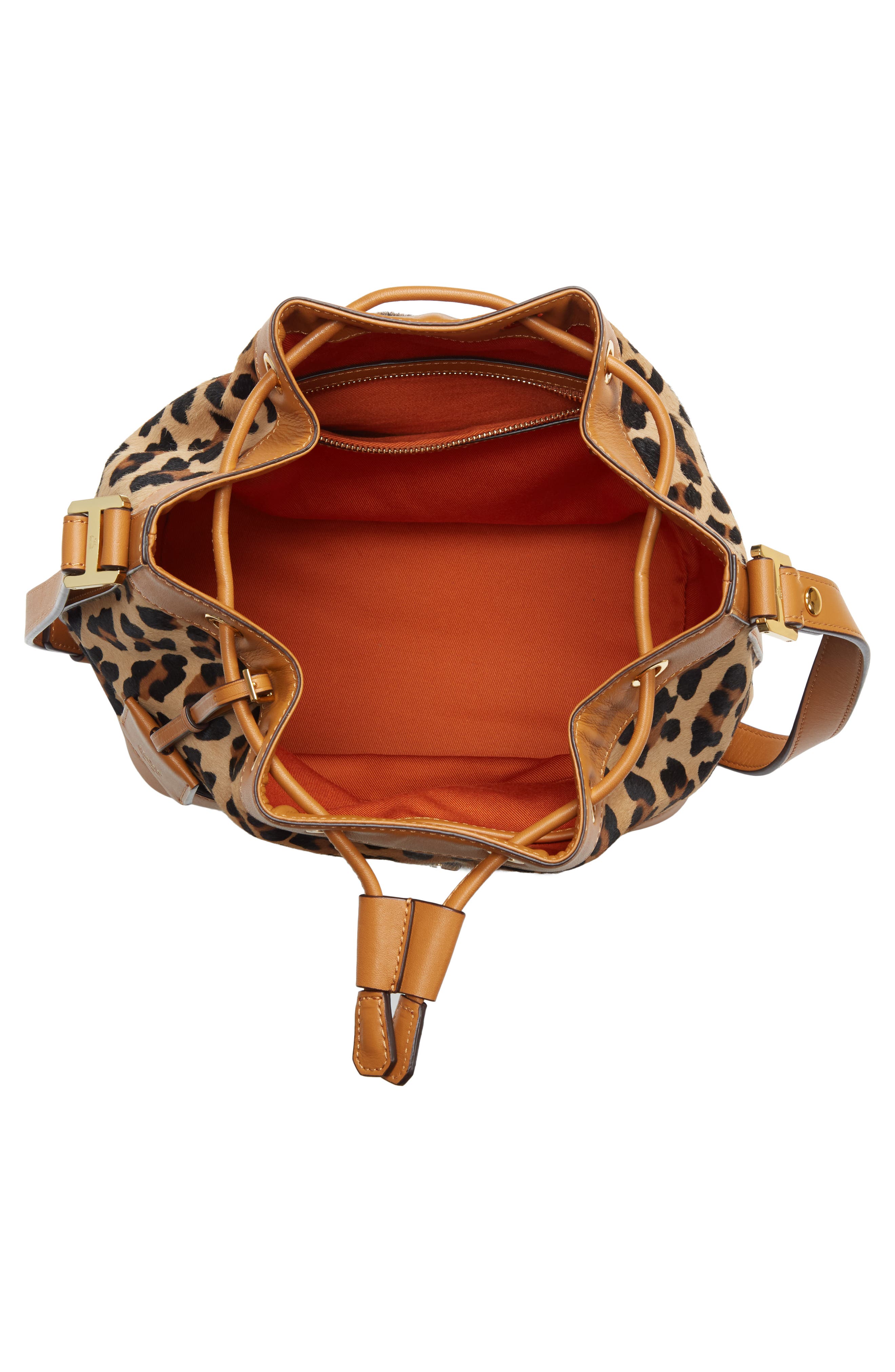 Small Drawstring Bag (Nordstrom Exclusive), Alternate, color, LEOPARD