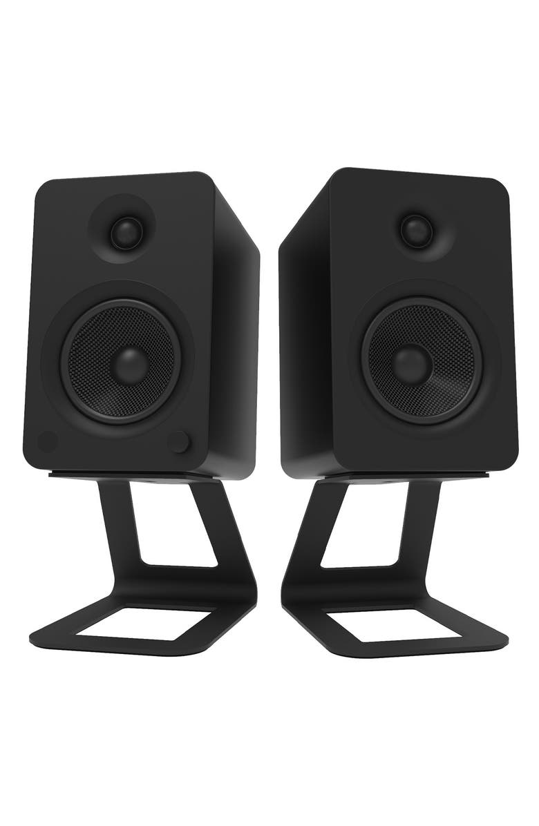 Kanto SE6 Elevated Desktop Speaker Stands for Large Speakers - Pair, Alternate, color, Black