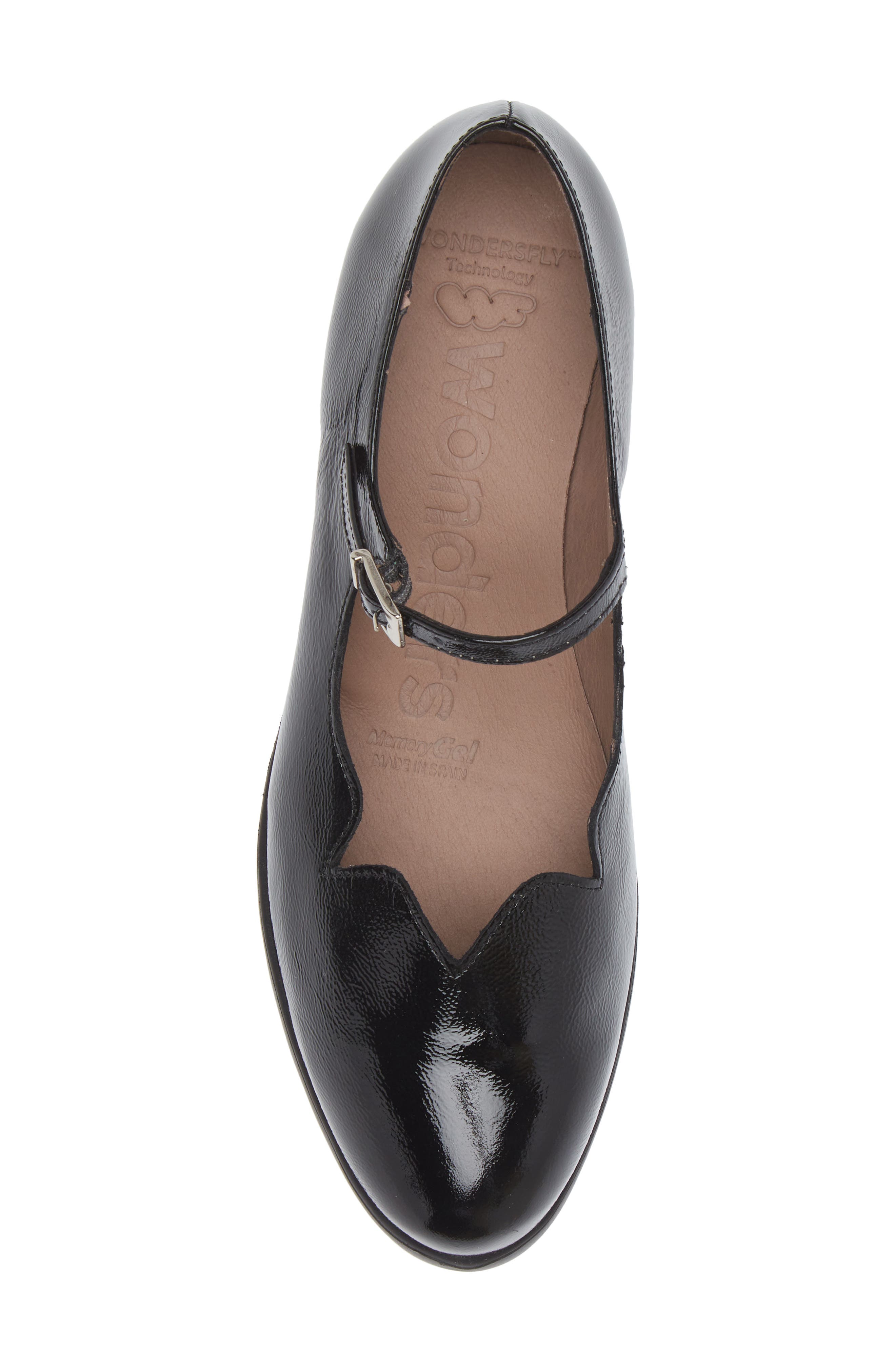Wonders Mary Jane Platform Wedge Pump, Alternate, color, Black Patent Leather