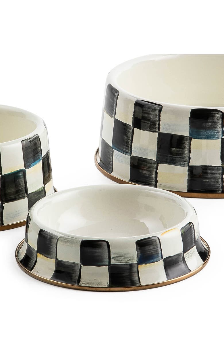 MACKENZIE CHILDS Courtly Check Cat Dish, Alternate, color, Courtly