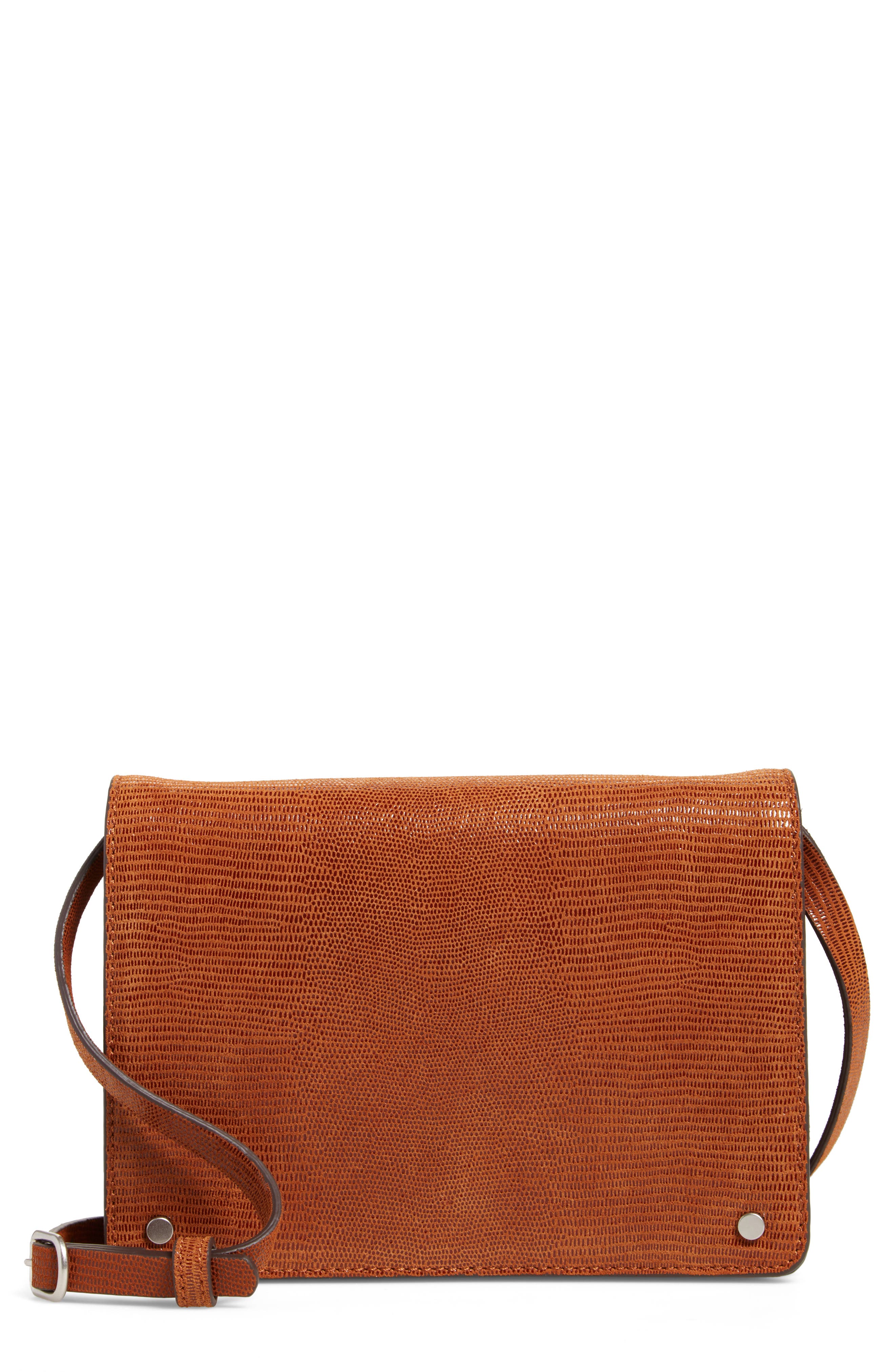 Treasure & Bond Lex Mini Leather Crossbody Bag, Main, color, 