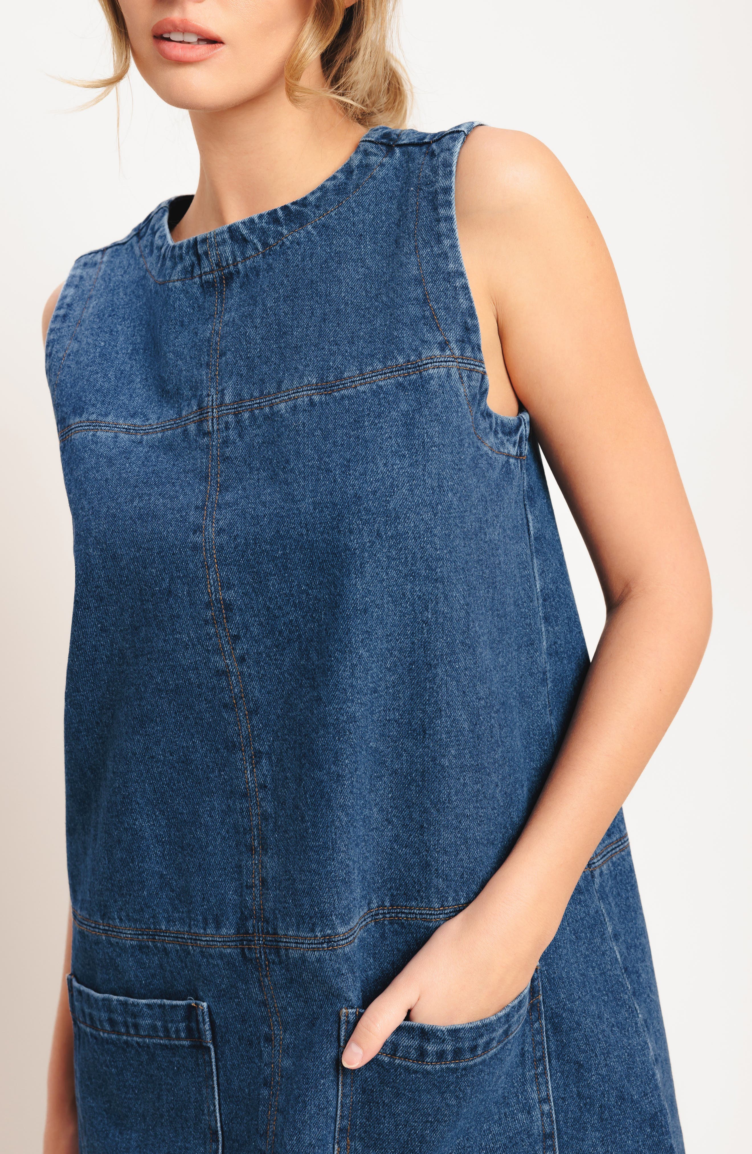 FLYING TOMATO Denim Minidress (Women) | Nordstromrack