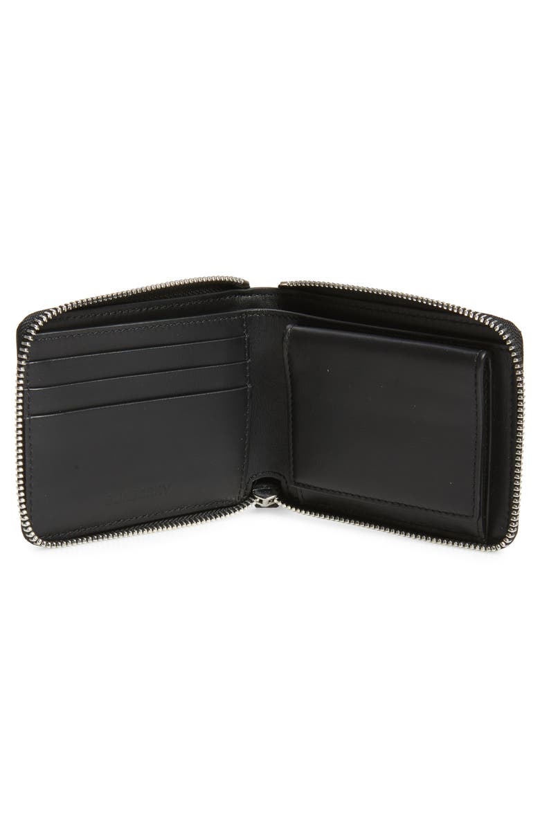 Burberry Daniels Camo Zip Around Leather Wallet, Alternate, color, 