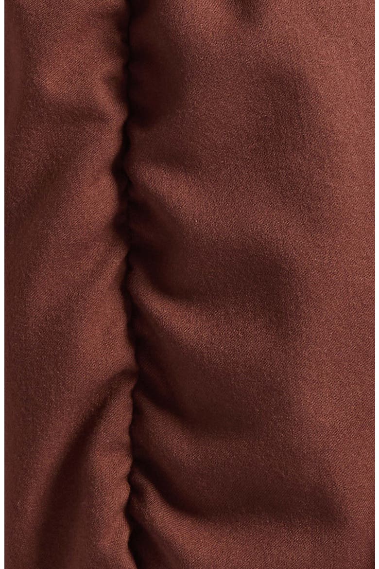 Ruched Wool Narrow Leg Pants, Alternate, color, BROWN