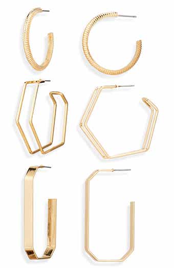 Tasha Set of 3 Assorted Hoop Earrings