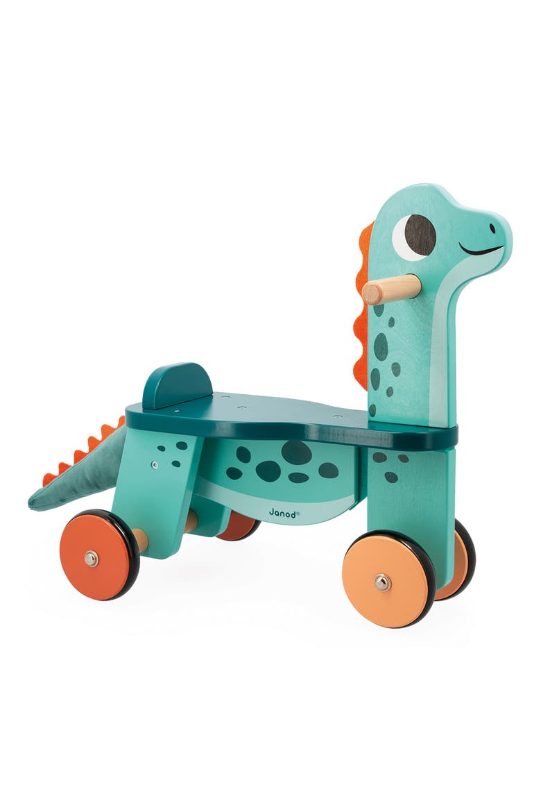 Portosaurus Dino Ride-On Toy, Main, color, GREEN