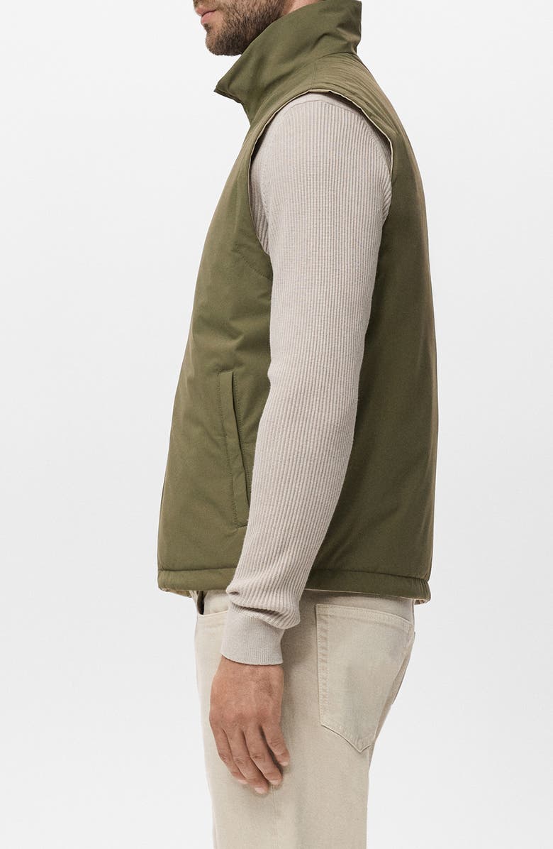 MANGO Reversible Water Repellent Vest, Alternate, color, Green