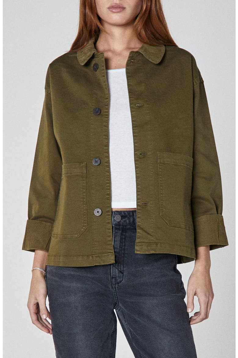 Billie Stretch Cotton Jacket, Main, color, CEDAR
