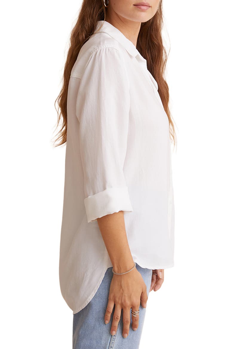Shirttail Button-Up Shirt, Alternate, color, WHITE
