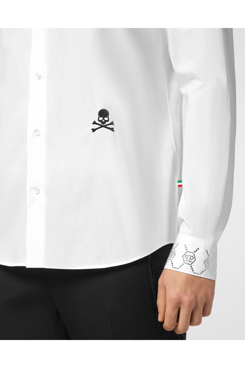 Shirt Sugar Daddy Cut Ls Monogram Strass Monogram Strass Men, Alternate, color, white
