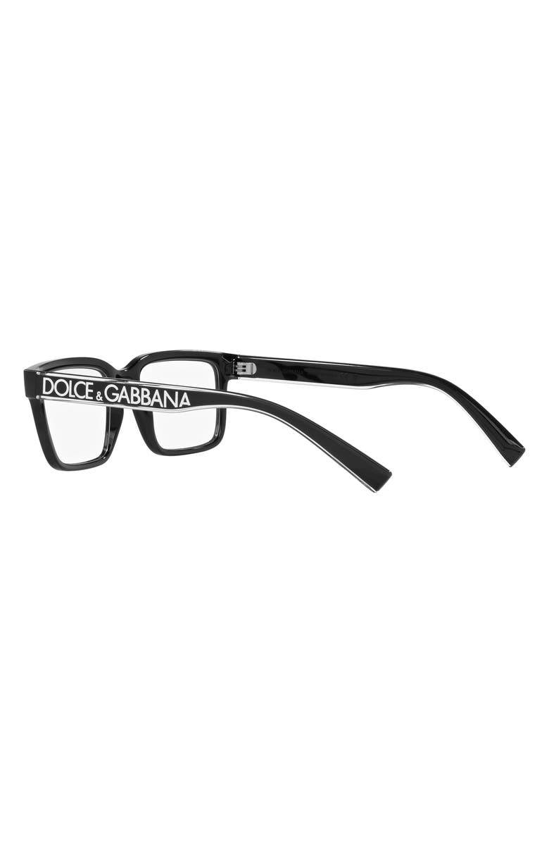 Dolce&Gabbana 53mm Rectangular Optical Glasses, Alternate, color, 