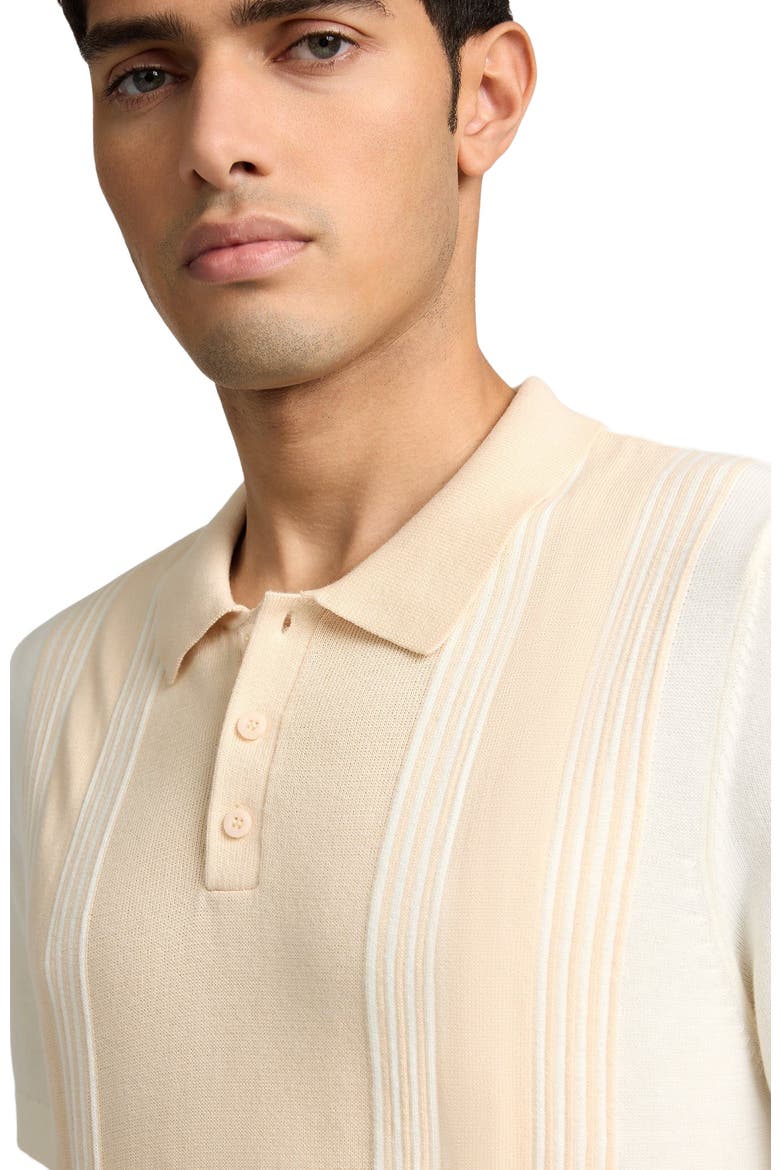 Cotton Knit Short Sleeve Polo, Alternate, color, NATURAL/EGRET