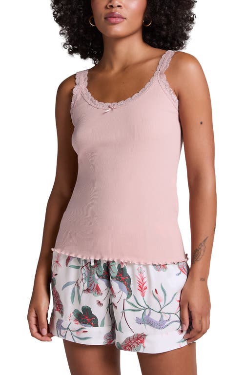 Hunkemoller Hunkemöller Rib Lace Cami In Pink