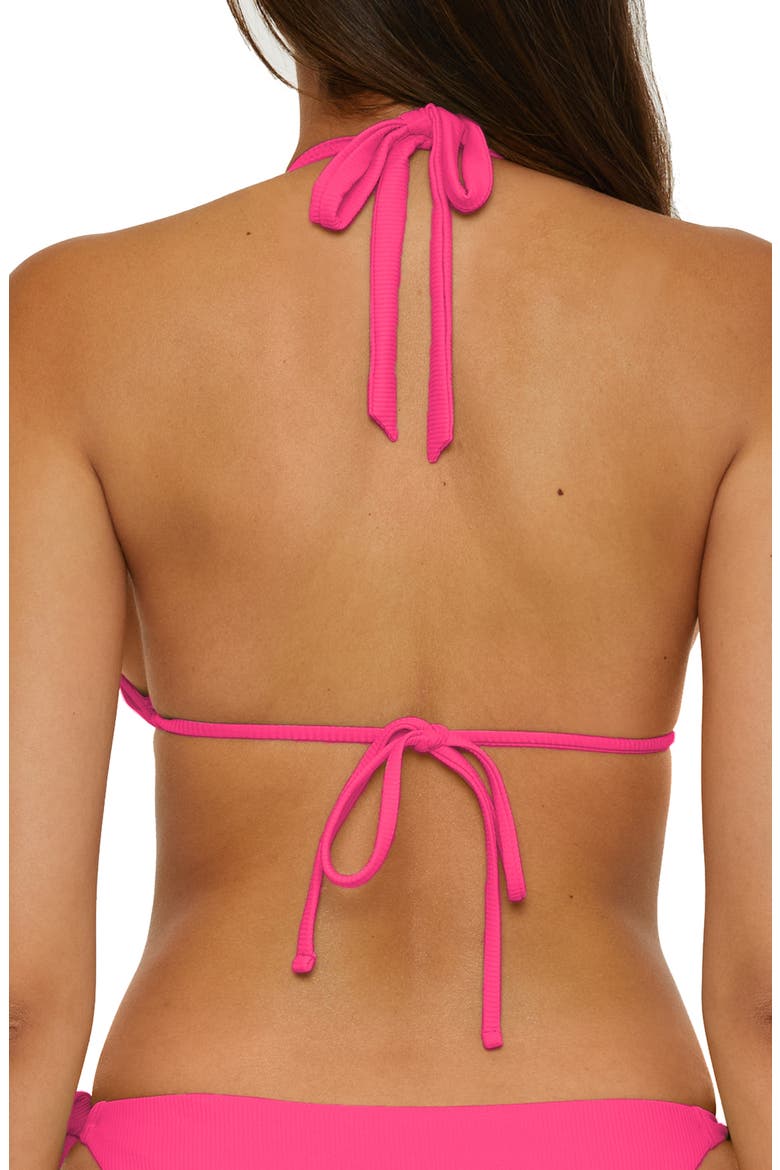 Modern Edge Triangle Bikini Top, Alternate, color, PUNCH