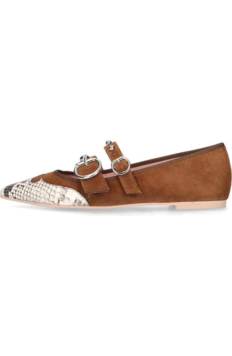Pretty Ballerinas Double Buckle Cowboy Loafer, Main, color, Tan