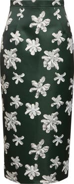 Emilia Wickstead Lorelei Floral Pencil Skirt