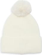 Nanette Lepore Mixed Metallic Faux Fur Pom Beanie