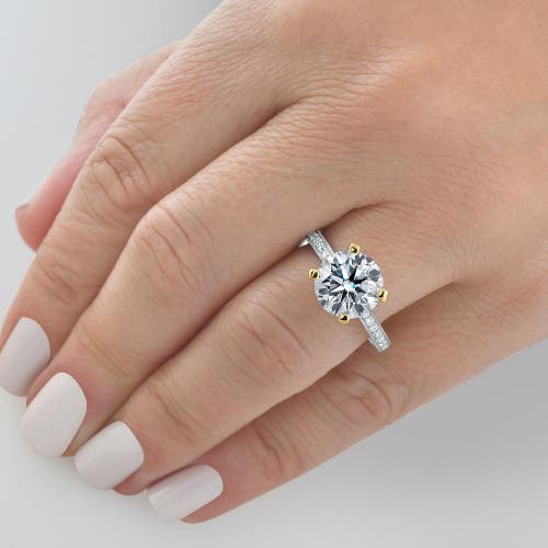 Bliss Diamond Certified 3 1/4ct Lab Grown Diamond Engagement Ring In 10k White Gold