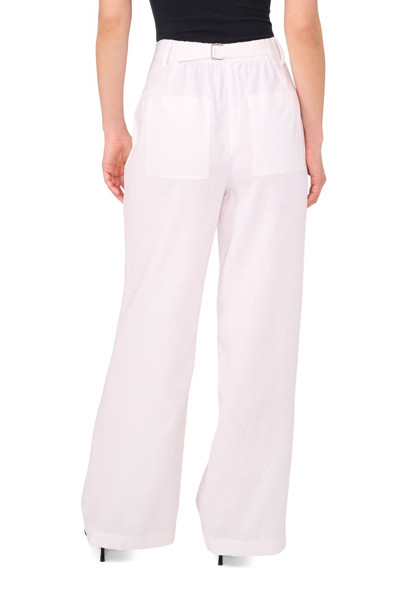 Linen Blend Pants, Alternate, color, ULTRA WHITE