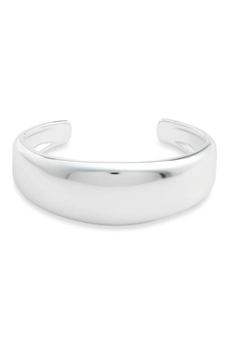 Chunky Domed Cuff Bracelet, Main, color, POLISHED SILVER