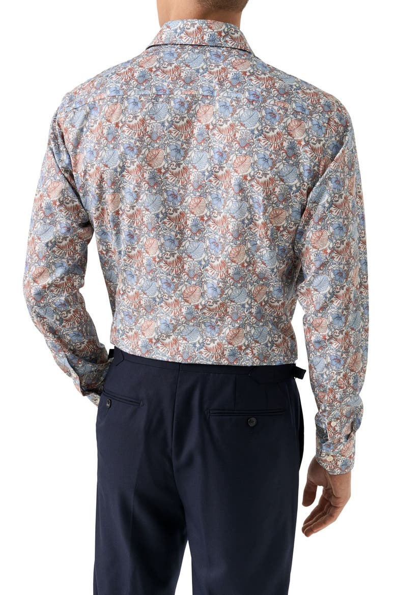 Contemporary Fit Floral Dress Shirt, Alternate, color, MEDIUM RED