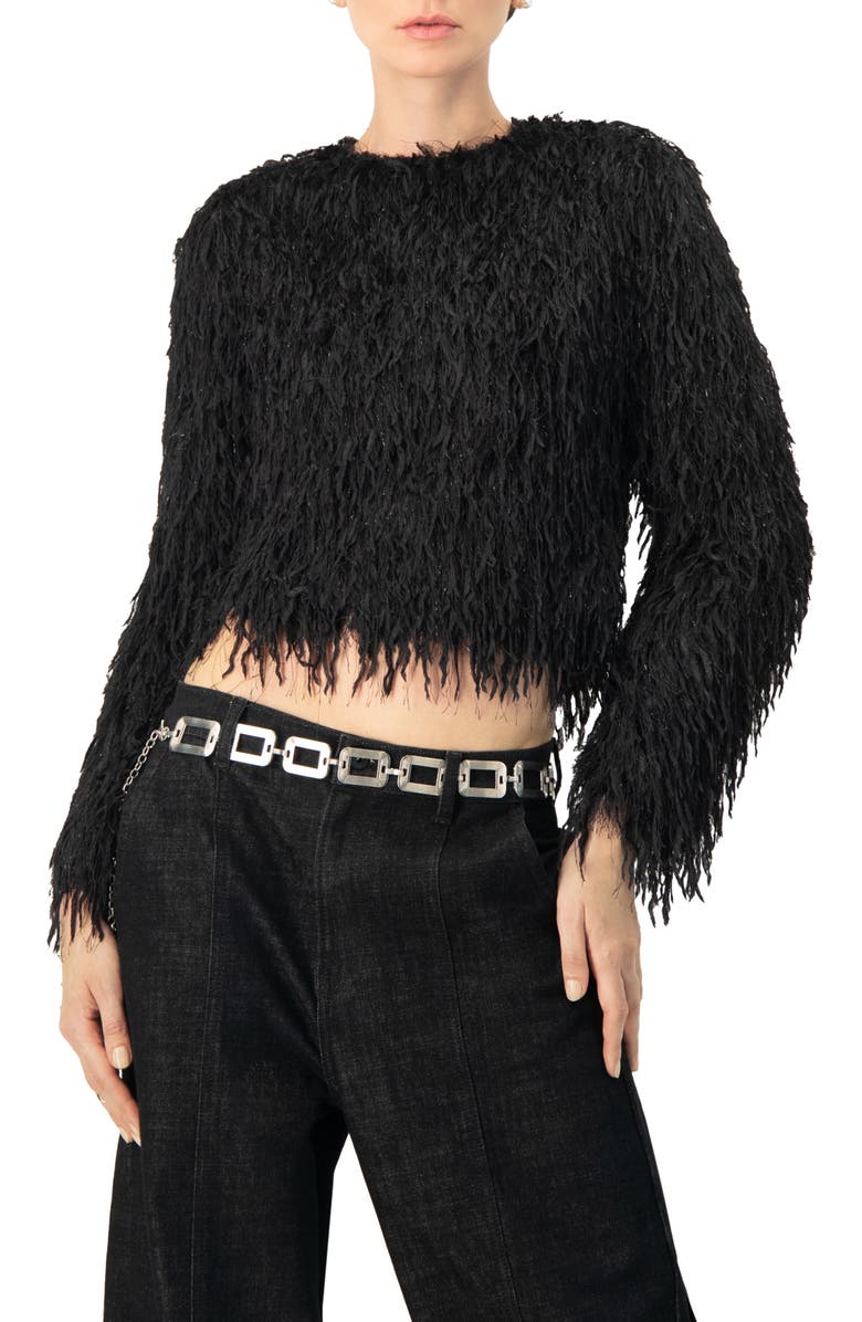 IVONNE Straight Fit Round Neck Blouse, Main, color,