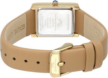 Karolina Diamond & Topaz Leather Strap Watch, 30mm