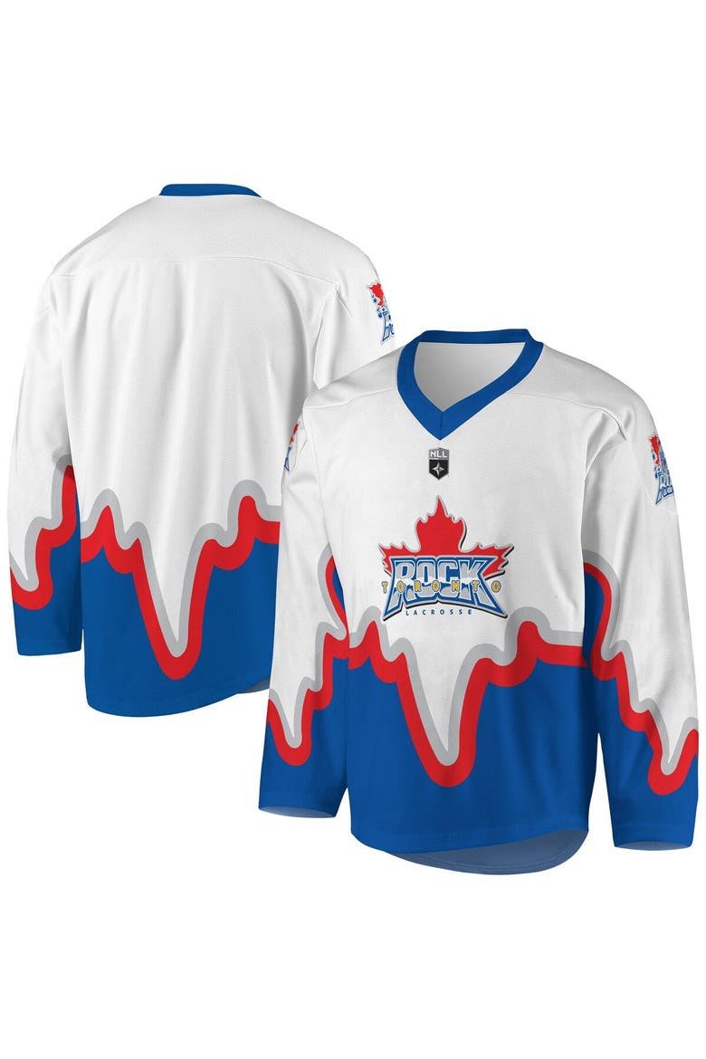 Youth White/Royal Toronto Rock Replica Jersey, Main, color, White