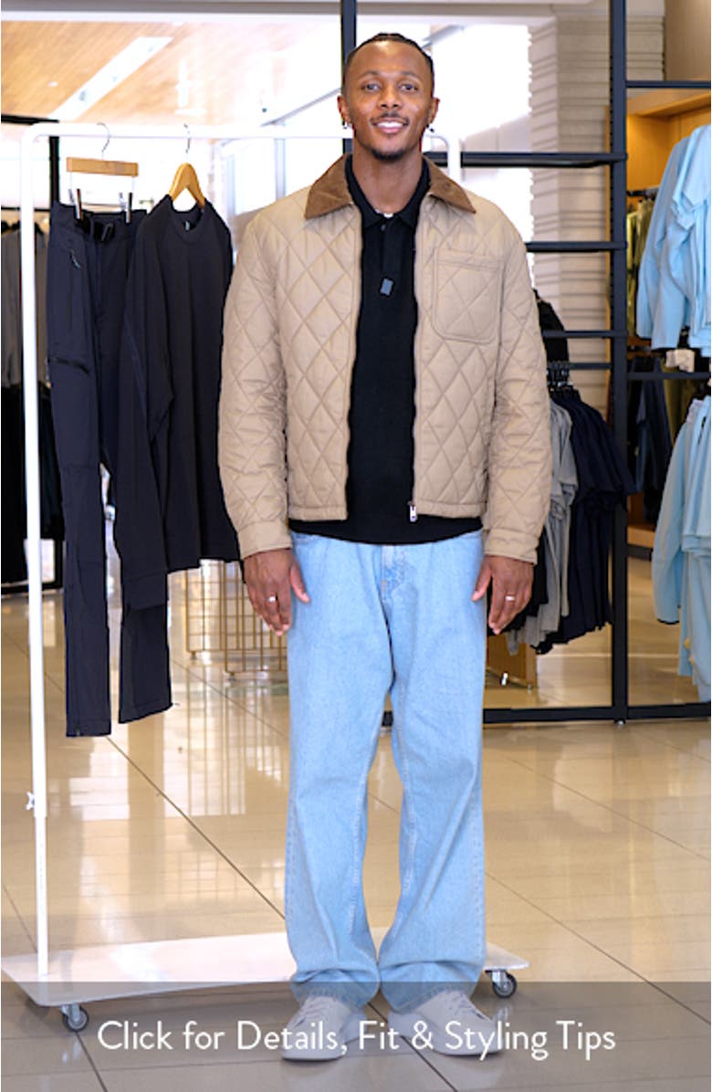 Corduroy Collar Quilted Jacket, sales video thumbnail